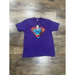 Superman Big Graphic Tee Shirt Alstyle - Purple - Large - DC‎ Comics